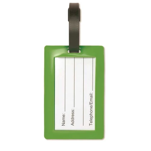 Puha PVC poggyászcímke egyedi 2D mintával (65x104 mm)  