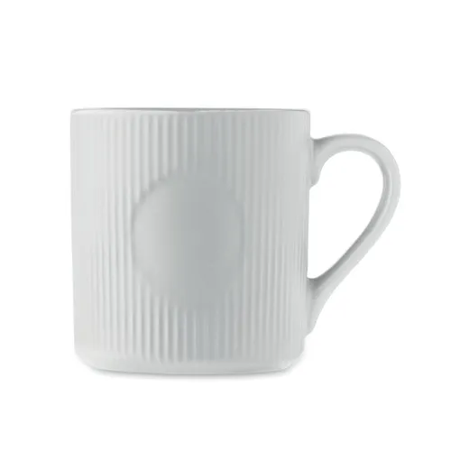 RIBMUG Bordázott kerámia bögre 340 ml Fehér 