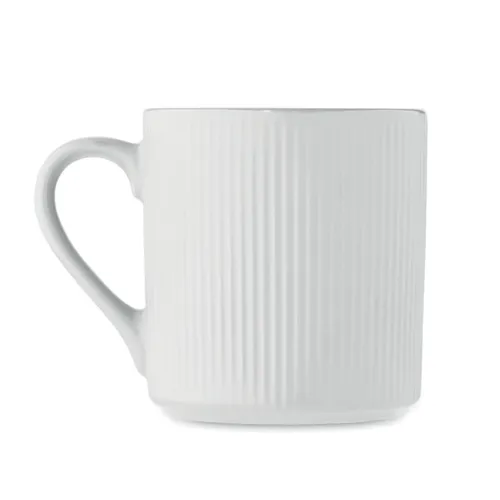 RIBMUG Bordázott kerámia bögre 340 ml Fehér 
