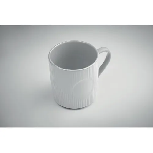RIBMUG Bordázott kerámia bögre 340 ml Fehér 