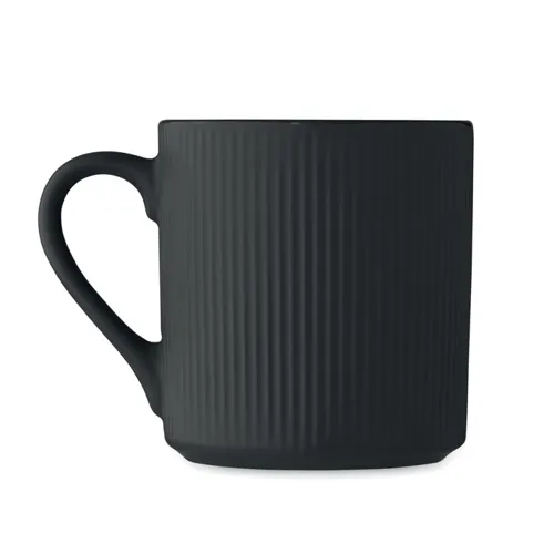 RIBMUG Bordázott kerámia bögre 340 ml Fekete 