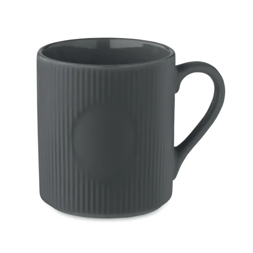 RIBMUG Bordázott kerámia bögre 340 ml sötét szürke 