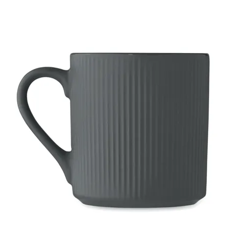 RIBMUG Bordázott kerámia bögre 340 ml sötét szürke 