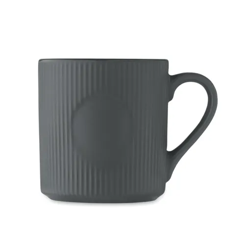 RIBMUG Bordázott kerámia bögre 340 ml sötét szürke 