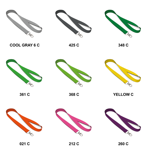 RPET (újrahasznosított poliészterből készült) egyedi Pantone színű szitanyomott nyakpánt.  