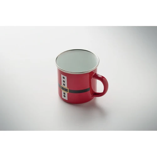 SANTAMEL Mikulás zománc bögre 300ml Piros 