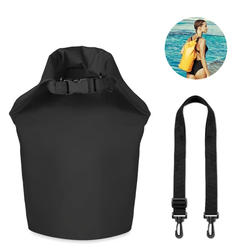 SCUBA Vízálló PVC táska. 10 literes Fekete 