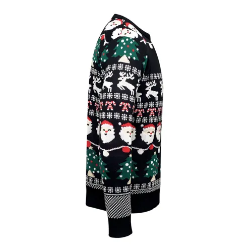 SHAMIS LARGE Karácsonyi LED-es pulóver L/XL Fekete 