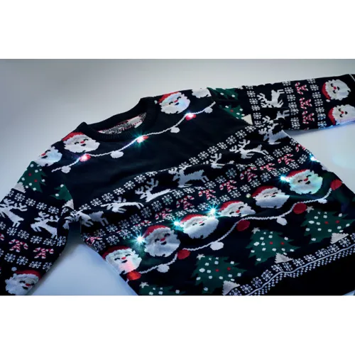 SHAMIS LARGE Karácsonyi LED-es pulóver L/XL Fekete 