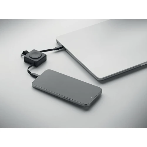 SKILFUL Visszahúzható 100W USB-C kábel Fekete 