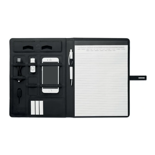SMARTFOLDER A4 mappa, 4000 mAh powerbank Fekete 