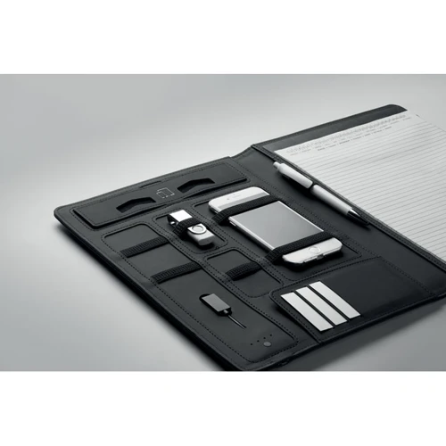 SMARTFOLDER A4 mappa, 4000 mAh powerbank Fekete 