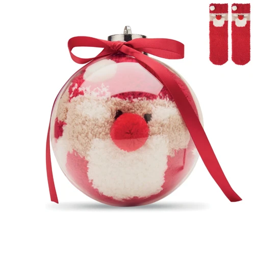 SNUG L Mikulás zokni gömbdíszben Piros 