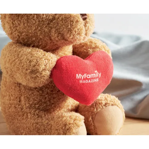 SNUGGLE Plüss mackó szívvel 23 cm Piros 