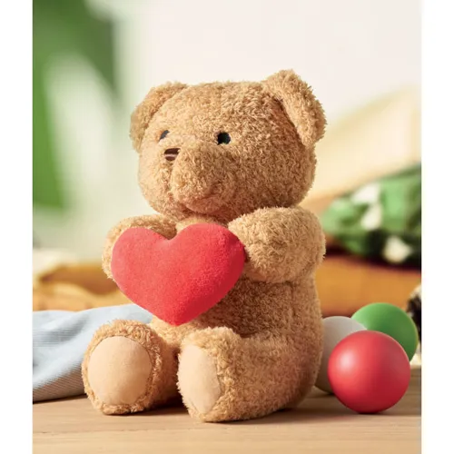 SNUGGLE Plüss mackó szívvel 23 cm Piros 