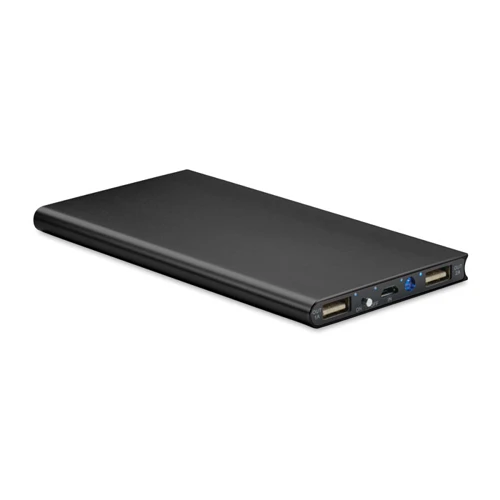 SOLAR POWERFLAT 8000 mAh napelemes powerbank Fekete 