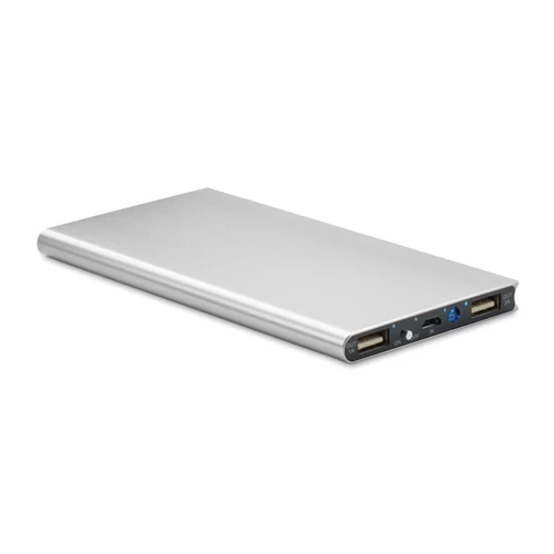 SOLAR POWERFLAT 8000 mAh napelemes powerbank Matt Ezüst 
