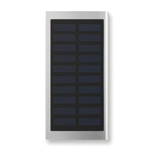 SOLAR POWERFLAT 8000 mAh napelemes powerbank Matt Ezüst 