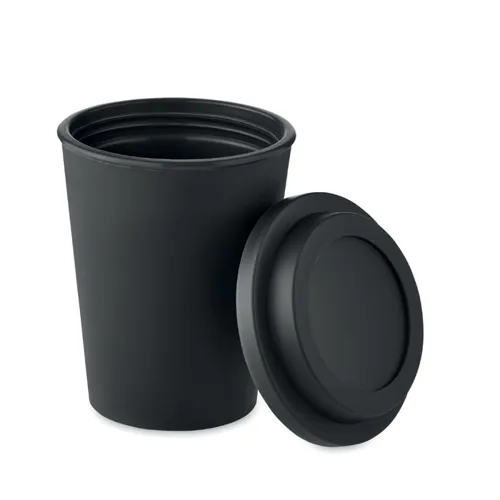 SORA Duplafalú PP pohár 300 ml Fekete 