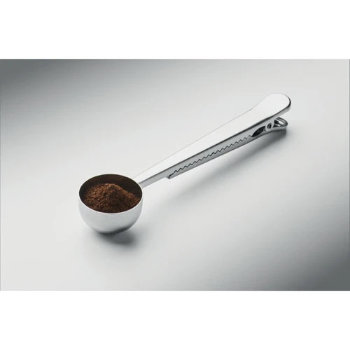 SPOONCOOP Adagoló kanál tasakzáróval Ezüst 