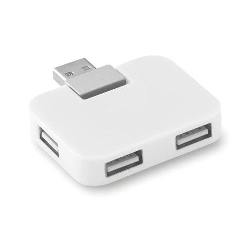 SQUARE 4 portos USB elosztó Fehér 