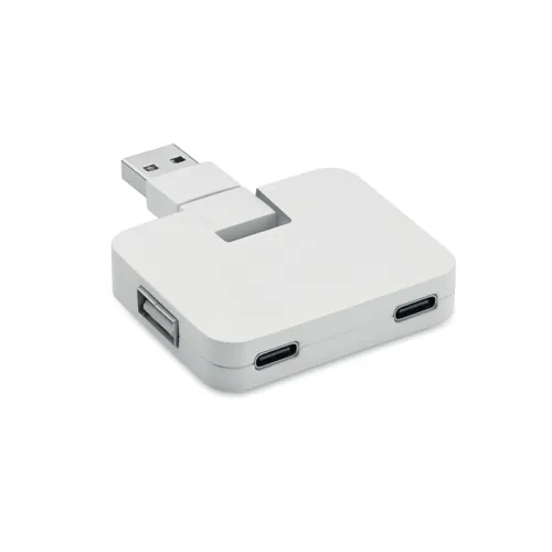 SQUARE-C 4 portos USB hub Fehér 