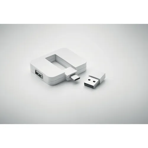 SQUARE-C 4 portos USB hub Fehér 