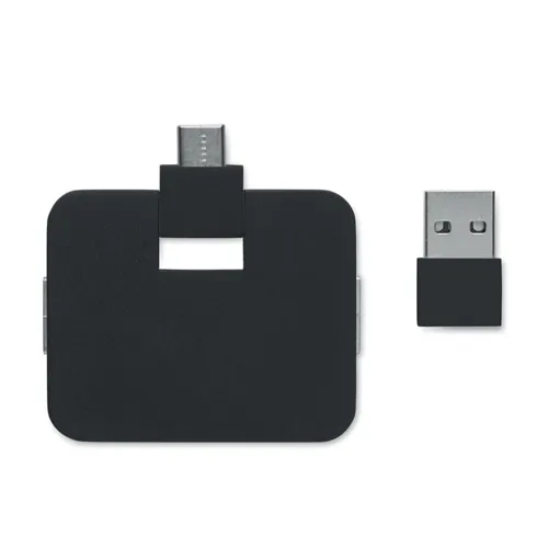 SQUARE-C 4 portos USB hub Fekete 