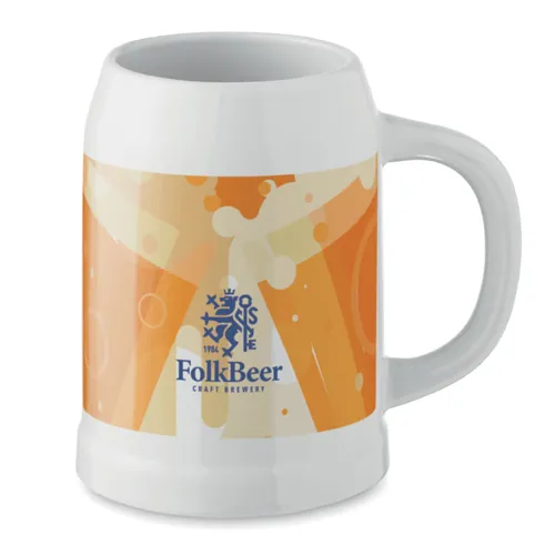 SUBLIER Szublimációs söröskorsó 500 ml Fehér 