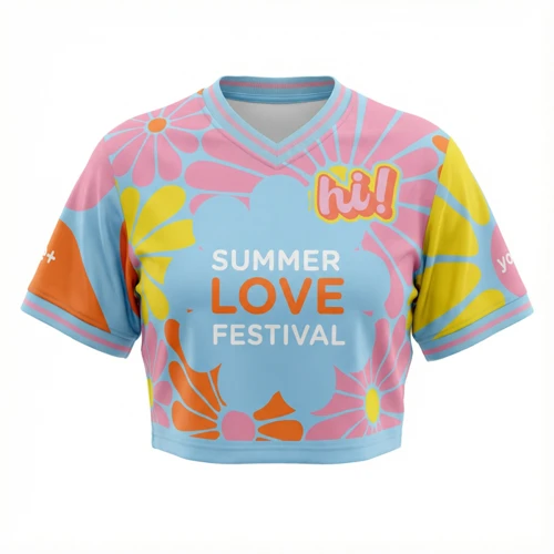 Szublimált crop top felső rendezvényre, 180 g/m²  