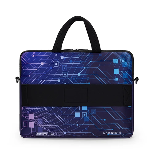 Szublimált neoprén laptoptok cipzárral és gurulós pánttal.  