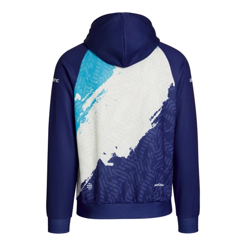 Szublimált, zsebes raglán kapucnis pulóver 280 g/m²  
