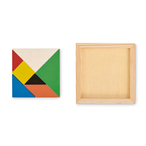 TANGRAM Tangram kirakó játék fából Fa 