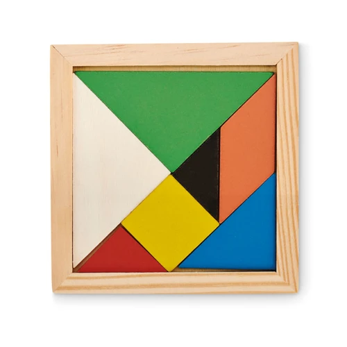 TANGRAM Tangram kirakó játék fából Fa 