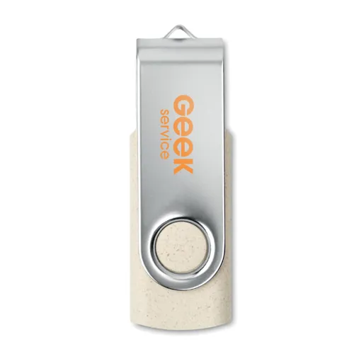 TECHMATE+ Búzaszalma/PP USB 16 GB Bézs 