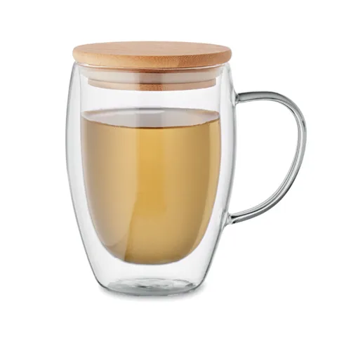 TIROL Duplafalú boroszilikát 350 ml Atlatszo 