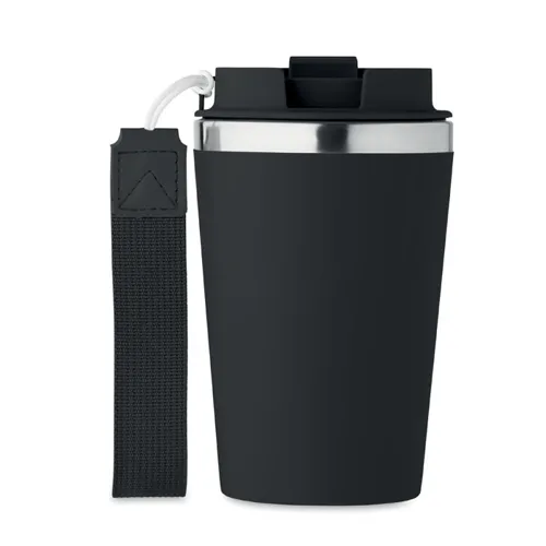 TOPAZ Duplafalú pohár 350 ml Fekete 