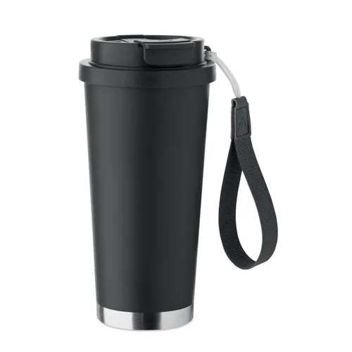 TOPAZ LARGE Duplafalú pohár 500 ml Fekete 