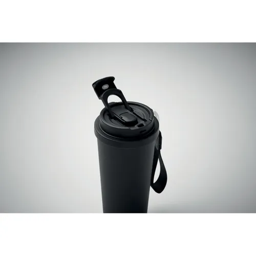 TOPAZ LARGE Duplafalú pohár 500 ml Fekete 