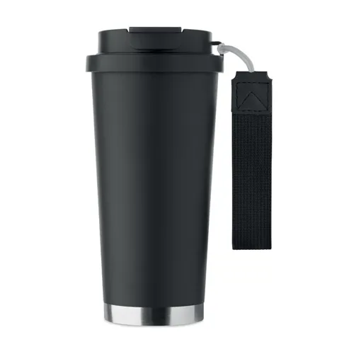 TOPAZ LARGE Duplafalú pohár 500 ml Fekete 
