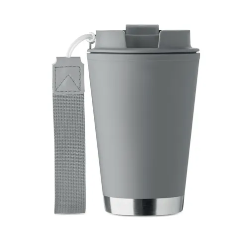 TOPIZ Duplafalú pohár 300 ml sötét szürke 