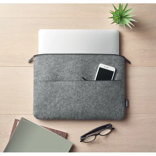 TOPLO RPET filc cipzáras laptoptáska Szürke 