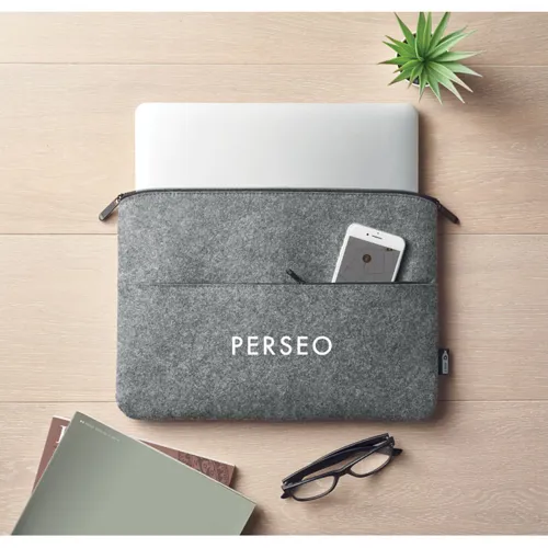 TOPLO RPET filc cipzáras laptoptáska Szürke 