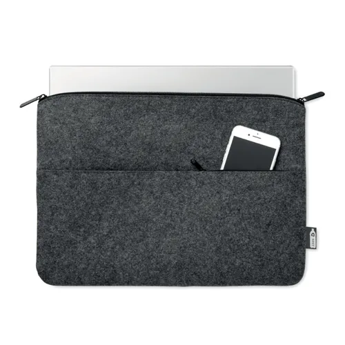 TOPLO RPET filc cipzáras laptoptáska Kőszürke 