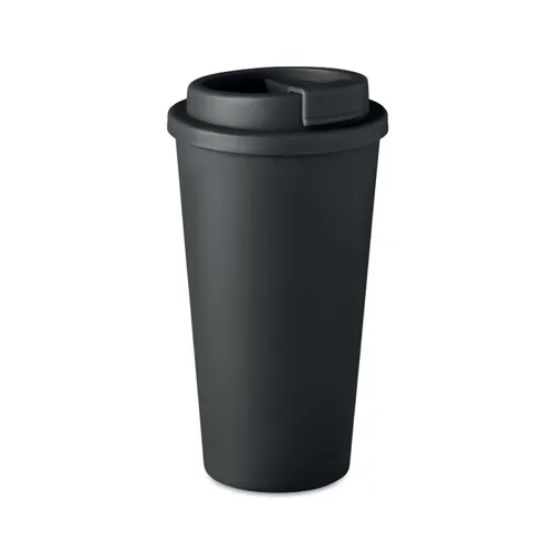 TUESDAY Duplafalú pohár 450 ml Fekete 