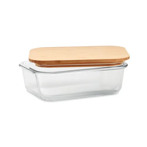 TUNDRA LUNCHBOX Üveg/bambusz uzsonnás doboz Áttetsző 