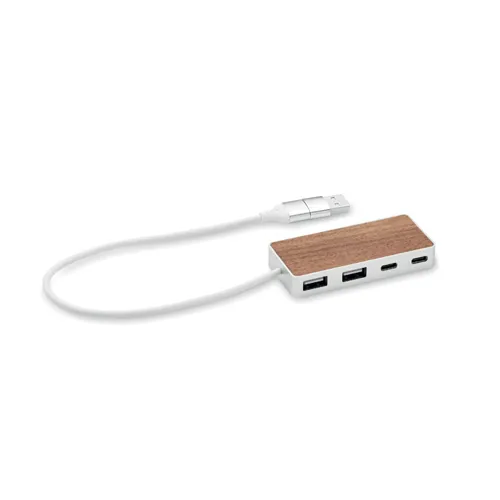 UBAH 4 portos USB hub, 27,5cm kábel Fa 