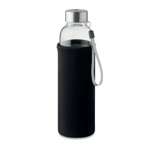 UTAH TEA Szimplafalú üveg palack 500 ml Fekete 
