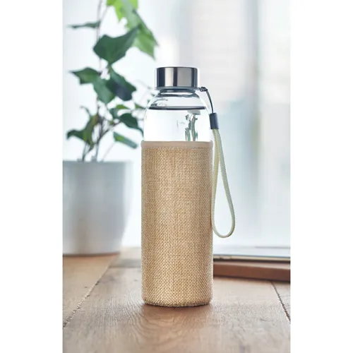 UTAH TOUCH Üveg palack tokban, 500 ml Bézs 