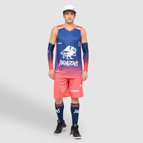 V-nyakú kosárlabda mez, 145 g/m²  